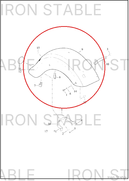 Harley-Davidson Fender, Rr, Assembly, Sld