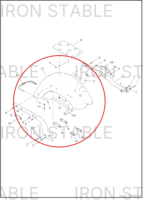 Harley-Davidson Fender, Rr, Sub-Assembly, Prime
