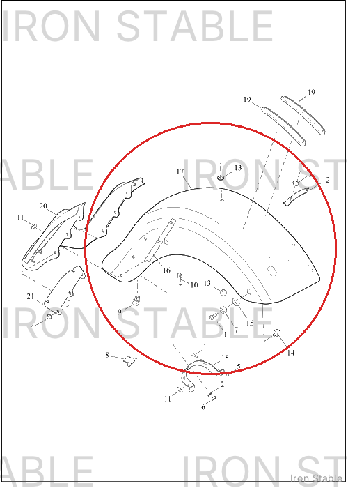 Harley-Davidson Fender, Rr, Assembly, Sld