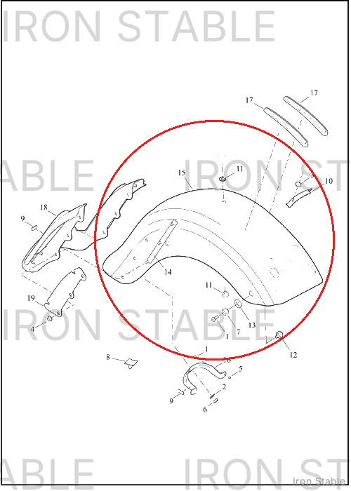 Harley-Davidson Fender, Rr, Assembly, Sld