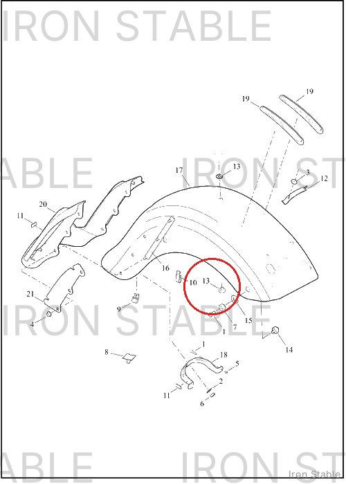 Harley-Davidson Fender, Rr, Assembly, Can, Sld