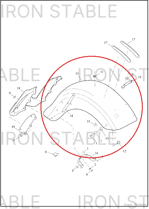 Harley-Davidson Fender, Rr, Assembly, Can, Sld