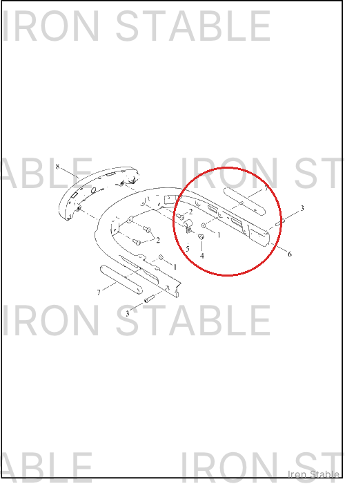 Harley-Davidson Support, Rr Fnd, Hoop Assembly, Glos