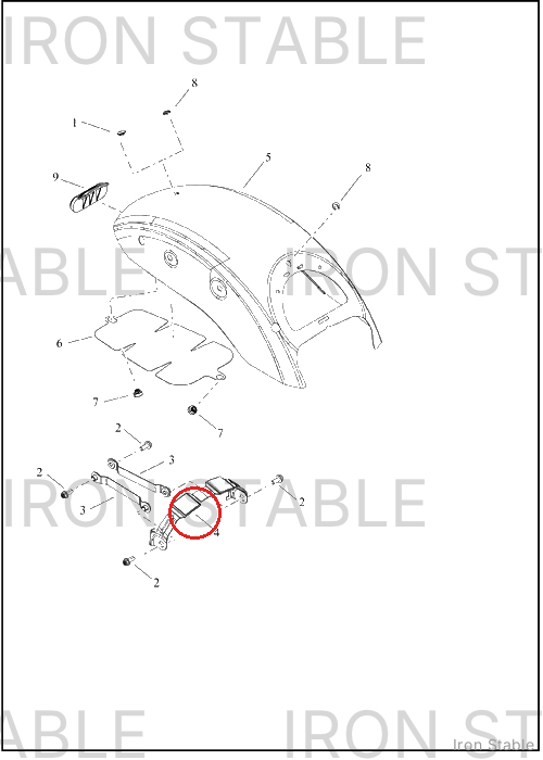 Harley-Davidson Support, Rr Fnd, Reinforcement