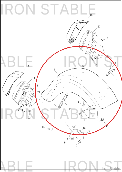 Harley-Davidson Fender, Rr, Solid