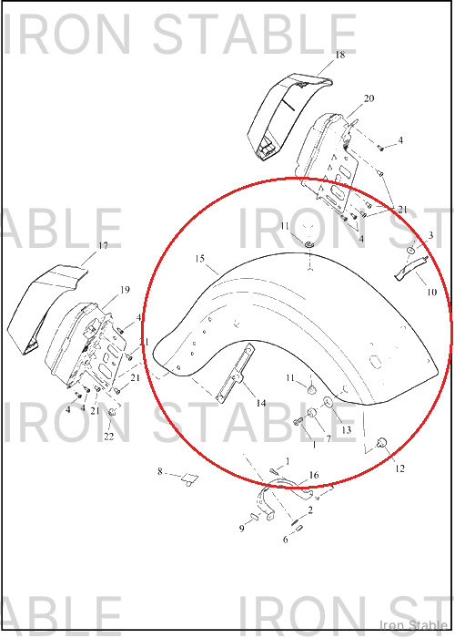 Harley-Davidson Fender, Rr, Solid