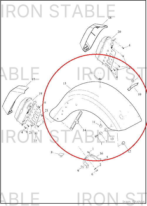 Harley-Davidson Fender, Rr, Solid
