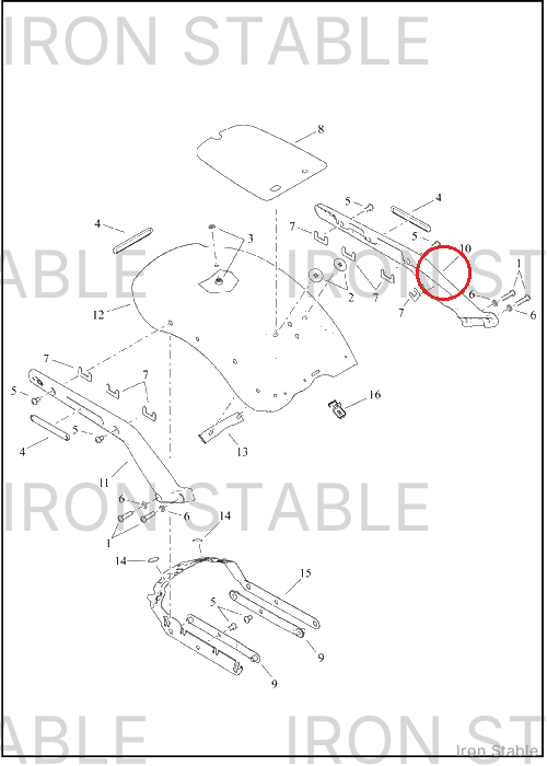 Harley-Davidson Support, Rr Fnd, Lh