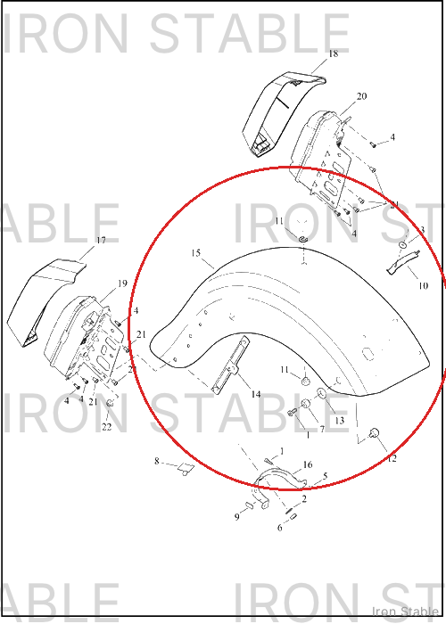 Harley-Davidson Fender, Rr, Sub-Assembly, Design