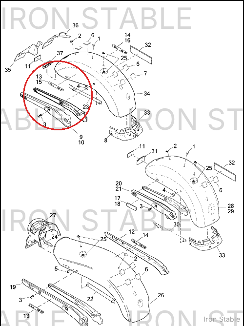 Harley-Davidson Bracket, Mounting, Rear Fender