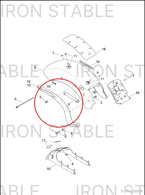 Harley-Davidson Bracket, Fndr Mnt