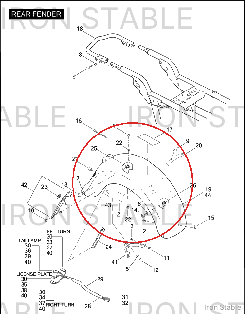 Harley-Davidson Fender Assembly, Rr/Dom