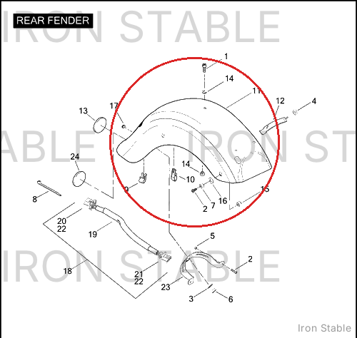Harley-Davidson Fender Assembly, Rr