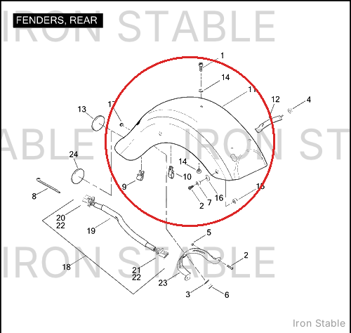 Harley-Davidson Fender Assembly, Rr