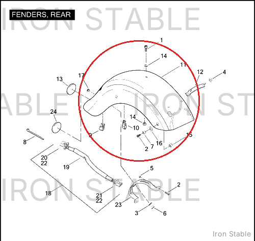 Harley-Davidson Fender Assembly, Rr