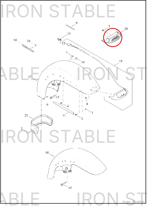 Harley-Davidson Trim, Front Fndr Tip(Hdi)