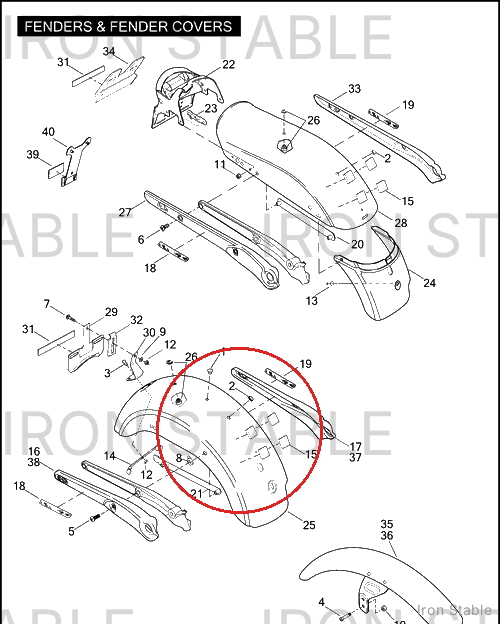 Harley-Davidson Fender, Rr, Weldment