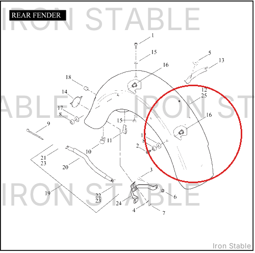 Harley-Davidson Fender Assembly, Rr/Hdi