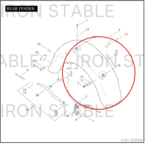 Harley-Davidson Fender Assembly, Rr/Hdi