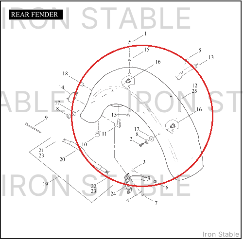 Harley-Davidson Fender Assembly, Rr/Hdi