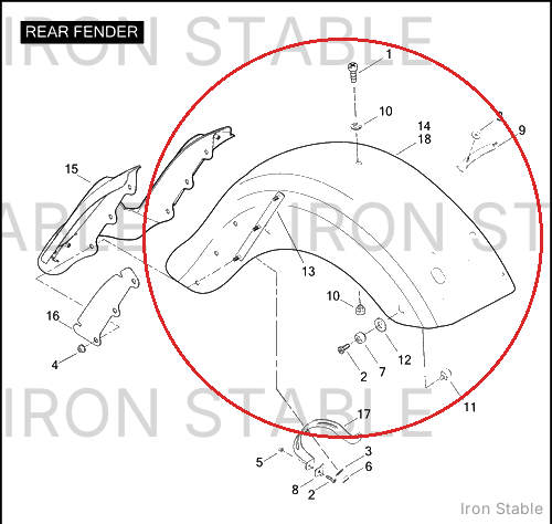 Harley-Davidson Fender Assembly, Rr/Hdi