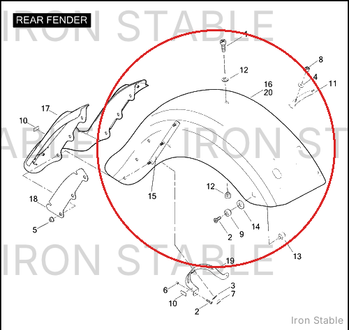 Harley-Davidson Fender Assembly, Rr/Hdi