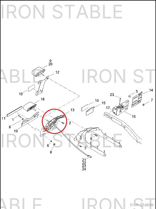 Harley-Davidson Bracket, Lic'se Plt