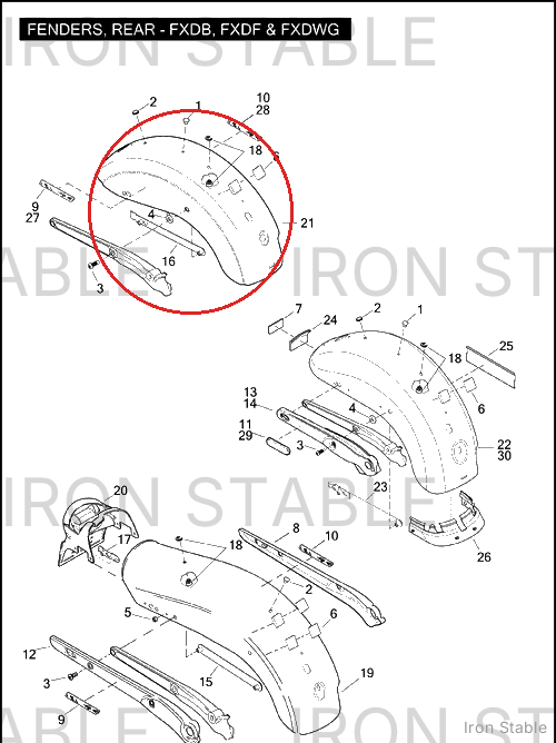 Harley-Davidson Fender, Rr, Assembly