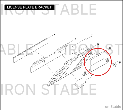 Harley-Davidson Bracket, Refl'ctr, Lic'se Plt/Hd