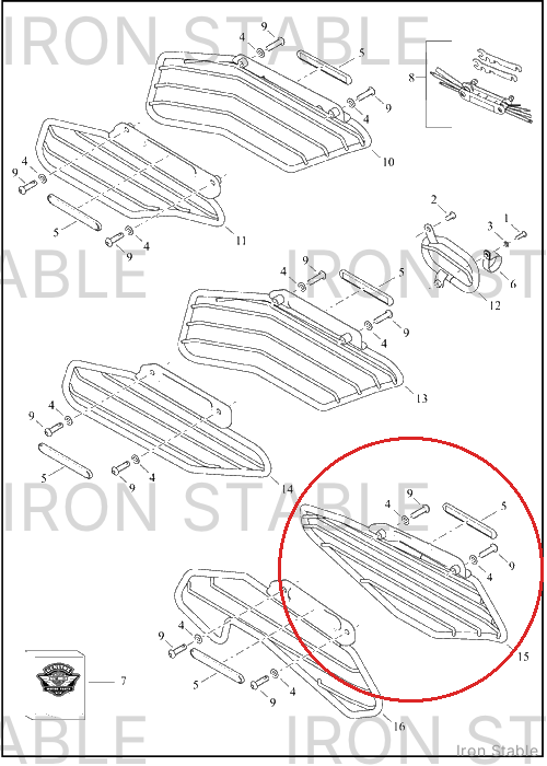 Harley-Davidson Guard, Belt/Chn, Lh Weldment, Sar
