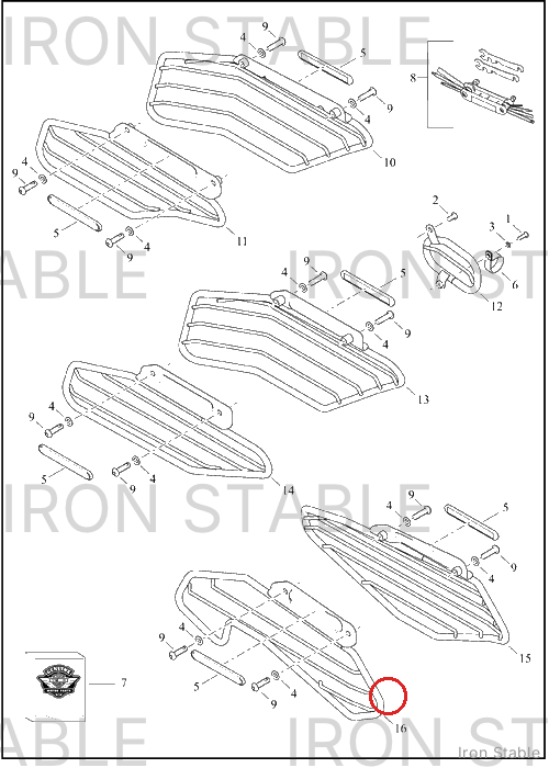 Harley-Davidson Guard, Belt/Chn, Rh Weldment, Sar