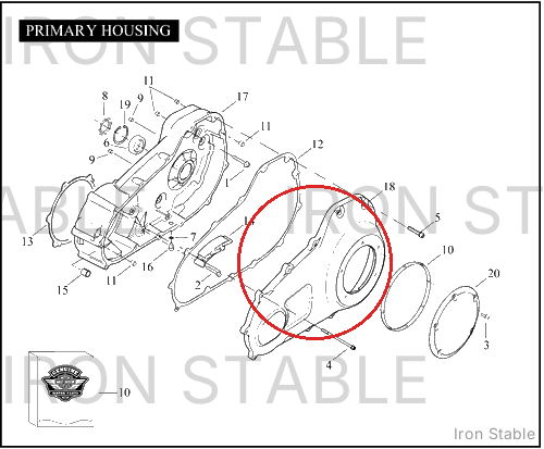Harley-Davidson Primary Cover, Chrome