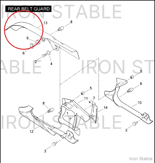 Harley-Davidson Beltguard Assembly, Gloss Blk