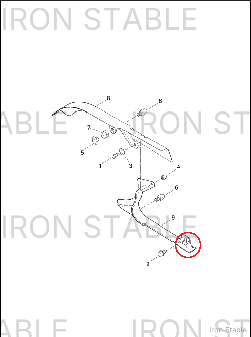 Harley-Davidson Softail Debris Deflector 20 Mm