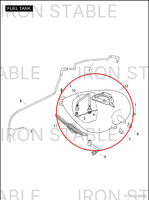 Harley-Davidson F'tank Assembly, W/Medallions