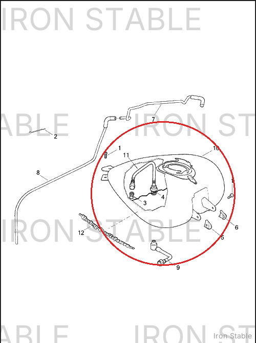 Harley-Davidson F'tank Assembly, Center Fill