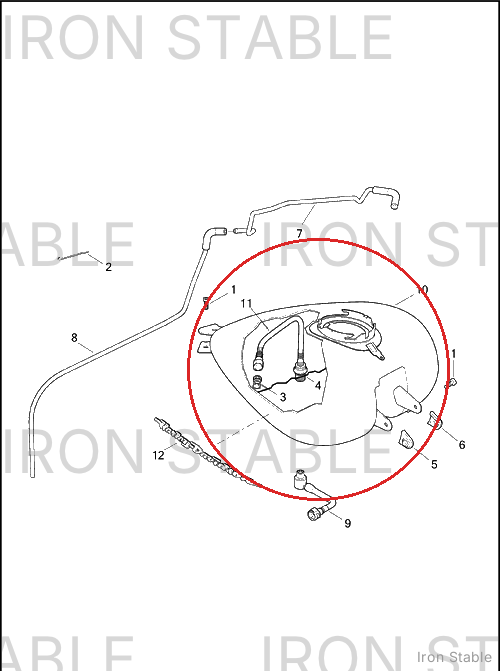 Harley-Davidson F'tank Assembly, Center Fill