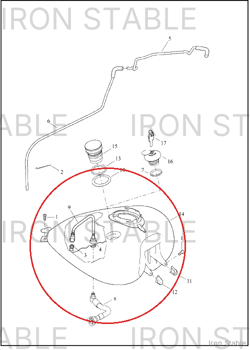 Harley-Davidson Tank, Fuel, Assembly, Solid