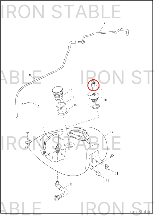 Harley-Davidson Tank, Fuel, Assembly, Solid