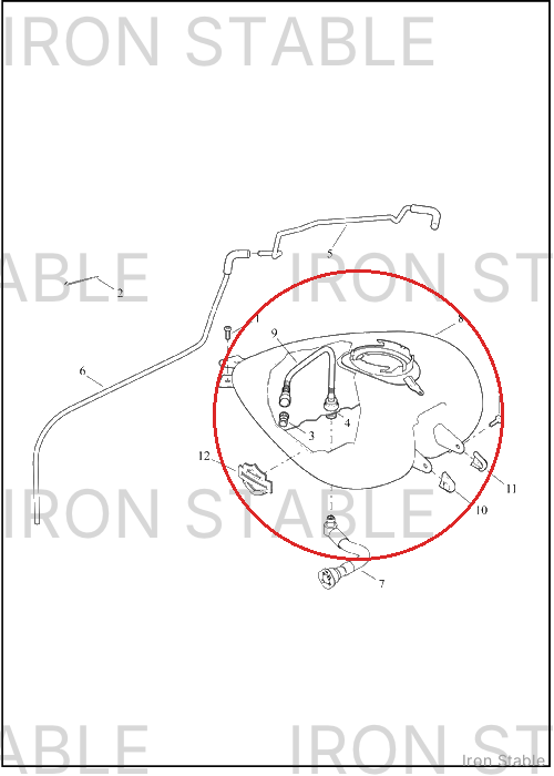 Harley-Davidson Tank, Fuel, Assembly, Solid, Center Fi