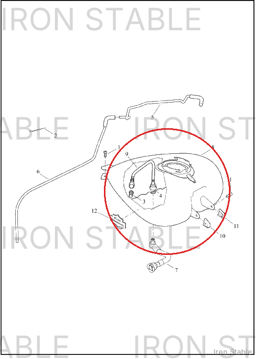 Harley-Davidson Tank, Fuel, Assembly, Solid, Center Fi