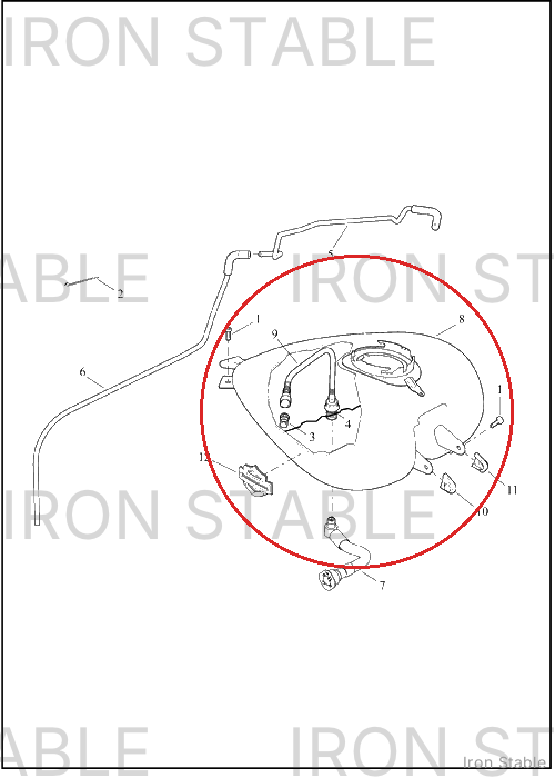 Harley-Davidson Tank, Fuel, Assembly, Center Fill, Sol