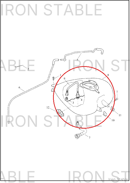 Harley-Davidson Tank, Fuel, Assembly, Ctr Fill, Medln, 