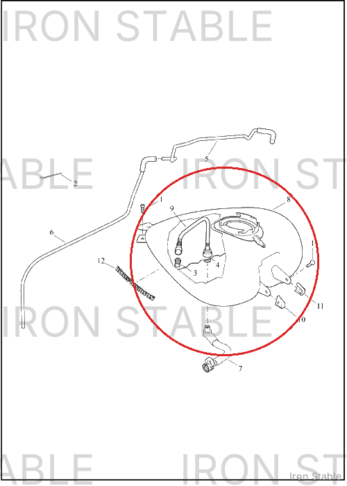 Harley-Davidson Tank, Fuel, Assembly, Center Fill, Sol