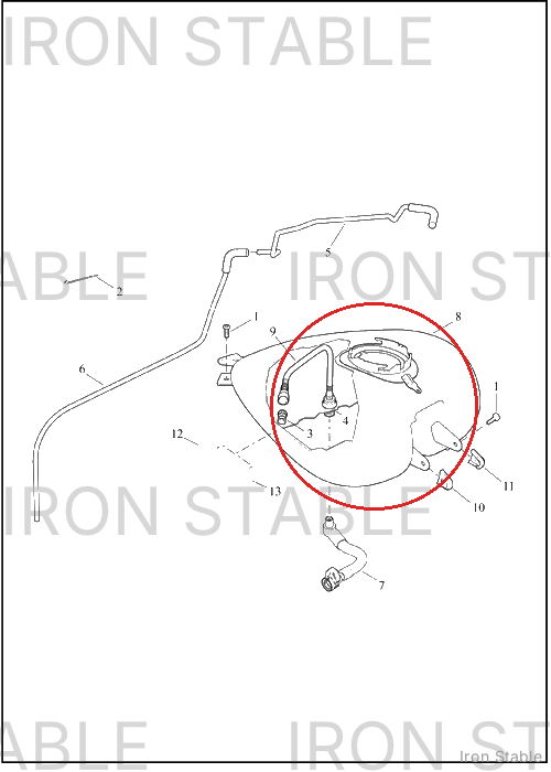 Harley-Davidson Tank, Fuel, Assembly, Solid, Center Fi