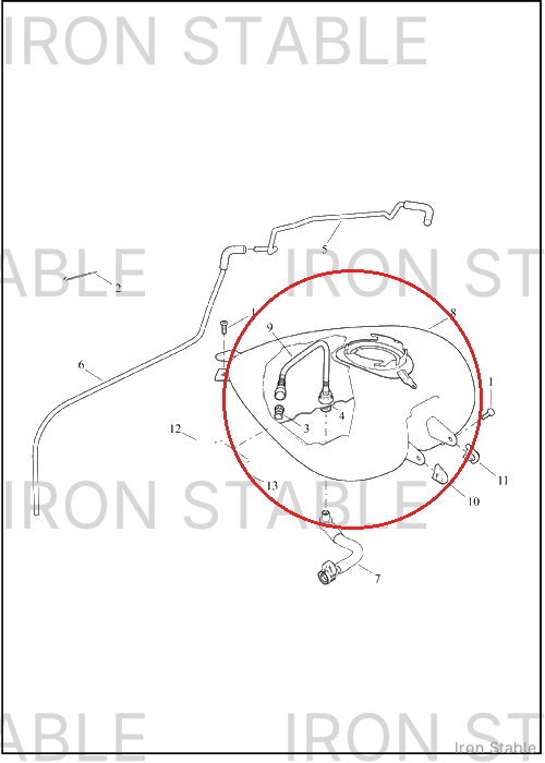 Harley-Davidson Tank, Fuel, Assembly, Solid, Center Fi
