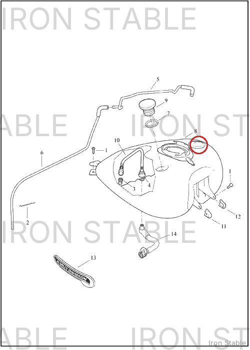 Harley-Davidson Tank, Fuel, Assembly, Pnstrp, W/Medall