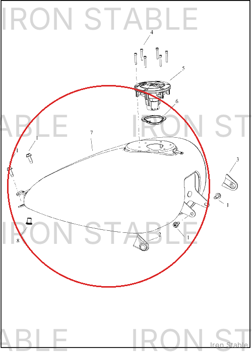 Harley-Davidson Tank, Fuel, Solid