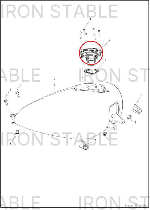 Harley-Davidson Tank, Fuel, Lock Cap Assembly W/Gasket