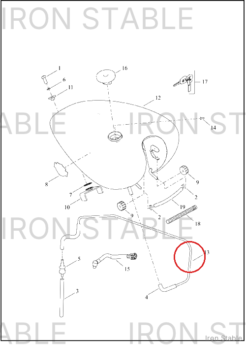 Harley-Davidson Vent Hose Assembly, Tank-To-Vapor Va